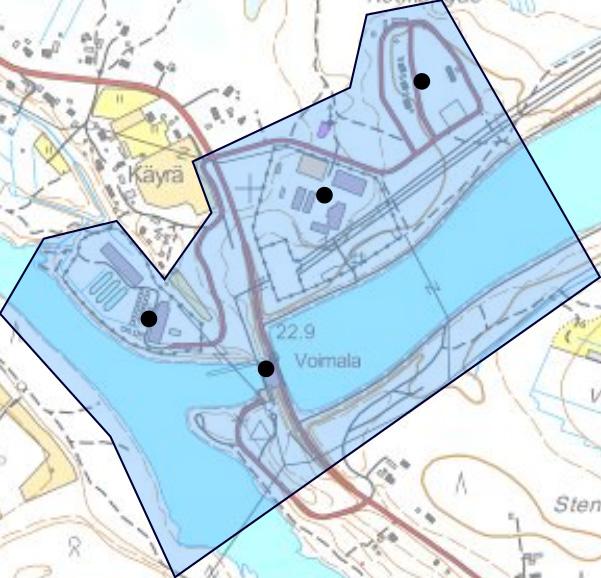 Sen on suunnitellut arkkitehtitoimisto Uki Arkkitehdit. Voimalaitoksen kaksi ensimmäistä koneistoa on asennettu 1971 ja kolmas koneisto vuonna 1997.