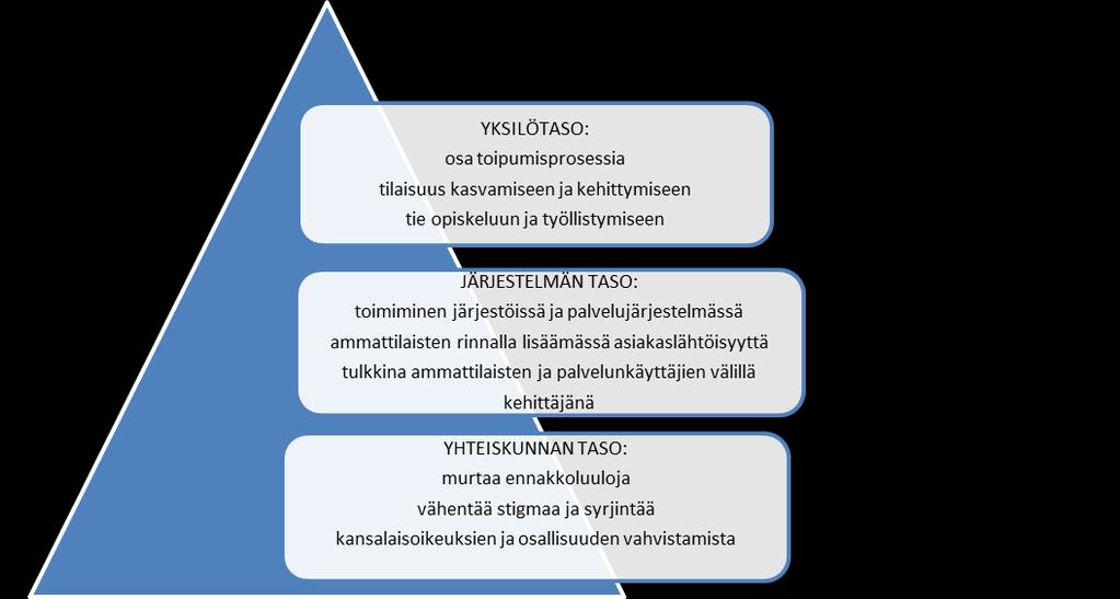 36 näkökulmasta Etelä-Savon alueella. Tavoitteenamme oli selvittää, toteutuuko toiminnan tarkoitus käytännössä, ja mitä kehitettävää toiminnassa on.