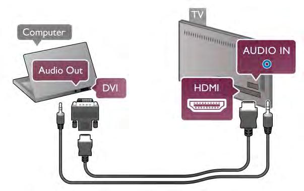 Jos videokamerassa on ainoastaan Video (CVBS)- ja Audio L/R - liitäntä, liitä laite Video Audio L/R SCART -sovittimen avulla SCART-liitäntään.