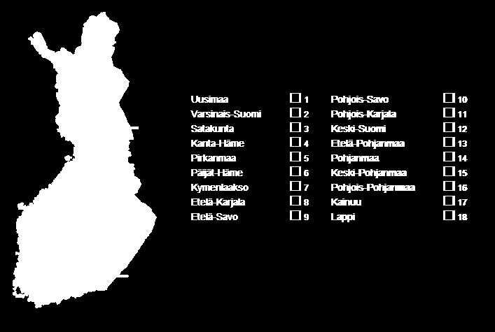 Ammattiajon pääasiallinen alue Tutkimuksessa haluttiin ammattikuljettajien arvioita niistä teistä, joita he eniten käyttävät.