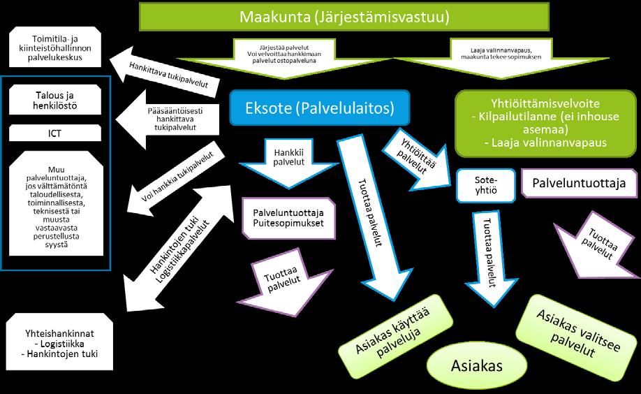 maakunnalle Asiantuntija-avun antaminen on kuitenkin valvontaan liittyen ongelmallista, koska myös palvelulaitoksen omistamat, laajan