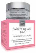 WHITENING LUX CREAM 50 ml (retail) 200 ml (salon) 2/6 Hoitovoide kasvoille vaalentava ja antioksidanttinen vaikutus. Sopii päivä-ja yövoiteeksi. Sisältää runsaasti C-vitamiinia.