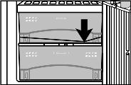 u korkea ilman kosteus: työnnä säädintä oikealle. 5.6.7 Vetolaatikot Fig. 16 u Vetolaatikot Fig. 16 (1) vedetään ulos ääriasentoon.