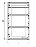 340 700 Y10-600-340-700 FRAMED GLASS DOOR UPPER CABINET Kehyslasiovinen yläkaappi L D H