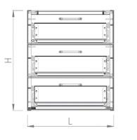 ¾ lower cabinets Matalat alakalusteet ¾