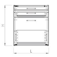 ML31-600-550-465 ¾ LOWER 2-DRAWER WITH