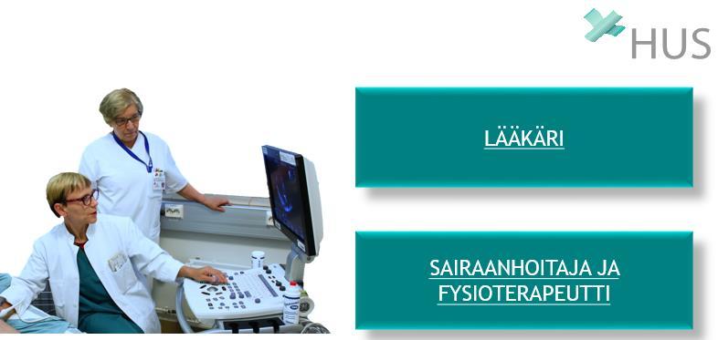 26 Sähköisen hoitoketjun käyttö aloitetaan valitsemalla ammattiryhmä joko lääkäri tai sairaanhoitaja/fysioterapeutti (dia 1).