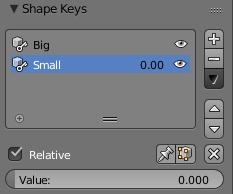 Legs_Big -objektiin on tallennettu Shape Key arvo, jota muuttamalla jalat saadaan sopimaan yläkehoon paremmin.