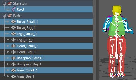 26 Kuva 23. Toinen FBX sisältää luurangon ja kaikki ne osat, jotka eivät ole mukana ensimmäisessä FBX-tiedostossa Game Exporter löytyy File-valikosta.