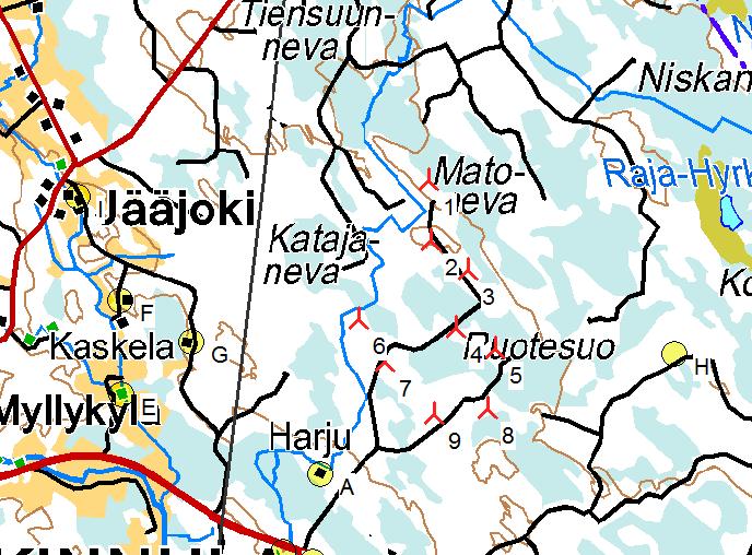 Project: 8K Kinnula kaavaluonnos SHADOW - Main Result Calculation: Kinnula Hautakangas V126 x 9 x HH160 (real case, no forest) Assumptions for shadow calculations Maximum distance for influence