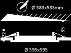 UPPOAVA-paneeli 600, 36W Basic 3000K tai 4000K CCT 2500K-6500K