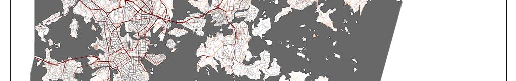 motorway, primary, secondary) ja osa kävelyyn tai pyöräilyyn (esim. footway, cycleway, path). OSM-aineiston tieluokat jaettiin kolmeen osaan jotka ovat (kts. liite 5): 1. Kävelyyn soveltuvat reitit 2.