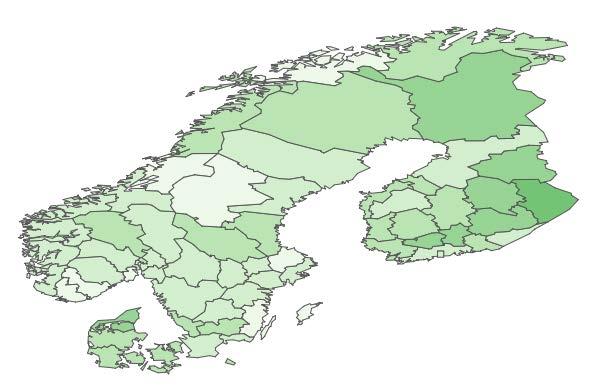 SYDÄNINFARKTI: PARHAIMMAT ALUEET KESKELLÄ RUOTSIA JA NORJAA VUODEN KUOLLEISUUS ALUEITTAIN POHJOISMAISSA, IKÄ- JA