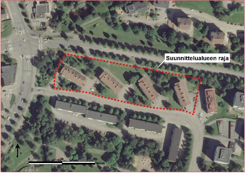 3.1.2 Kilpailualueen rakennukset Kilpailualueella sijaitsee neljä arkkitehti Harry Schreckin suunnittelemaa kerrostaloa. Rakennukset ovat toteutuneet O. I.