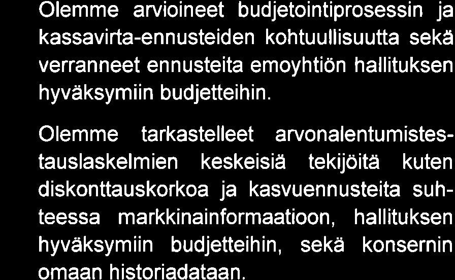 Tällöin liikearvon kirjanpitoarvo voi ylittää kerrytettävissä olevan rahamäärän, mikä edellyttää arvonalentum isen kirjaamista.
