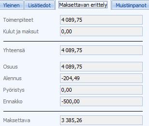 CSI Lawyer 2.5 Käyttöohje (109/145) 7.7.3 Ennakkosuorituksen kohdistuksen mitätöinti Ennakkosuorituksen kohdistuksen mitätöinti toimii samalla tavoin kuin normaalilaskun suorituksen osalta.