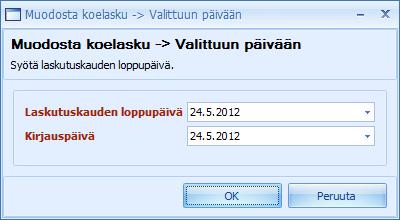 CSI Lawyer 2.5 Käyttöohje (75/145) Muodostettaessa koelaskuja massana, tulee muodostuksen jälkeen informatiivinen yhteenveto ikkuna, kts. kuva alla.