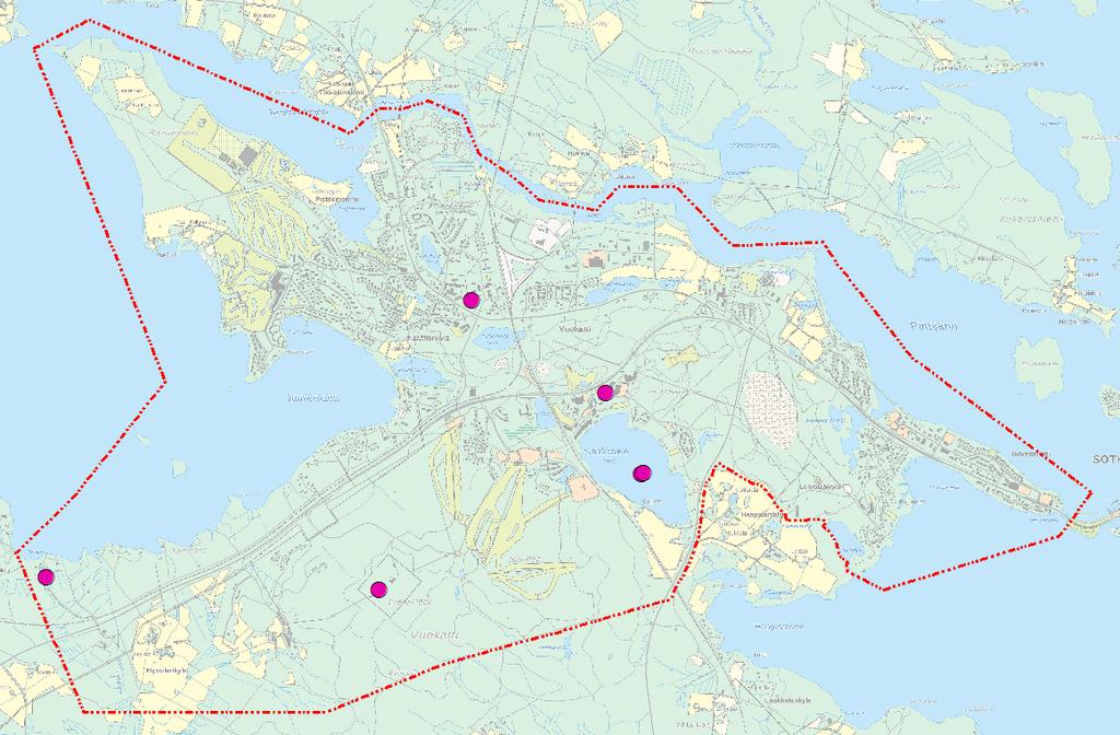 Vuokatin keskus. Palvelujen ja asumisen keskittymä Kivilahden (Taivallahdentie) alueelle on jo tehty valmis kunnallistekniikka. Alueella on rakennusoikeudeltaan vähäinen ranta-asemakaava.