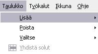 - 149 3.24. Miten teen tekstitaulukon? Taulukko on havainnollinen tapa tietojen järjestelmälliseen esittämiseen.