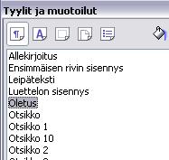 Eri tyyliset sivut voivat olla eri kokoisia tai muotoisia ja niiden numerointi, ylä- ja alatunniste ja kehykset voivat olla erilaisia. Asiakirjan jokainen sivu perustuu johonkin sivutyyliin.