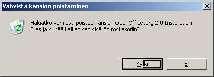 lisätietoja. Aluksi avautuu näyttö Tervetuloa OpenOffice.org 2.0 -ohjelmiston käyttöönottoon.