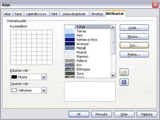 Haluttu kuva täytyy ensin tuoda Impressin käyttöön, ennen kuin se näkyy