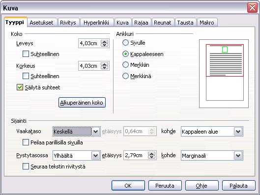 - 90 - Jos kuva koostuu useista limittäin sijoitetuista kuvista, niitä voidaan viedä taustalle tai tuoda etualalle toiminnolla Järjestä. Kuva voidaan esim.