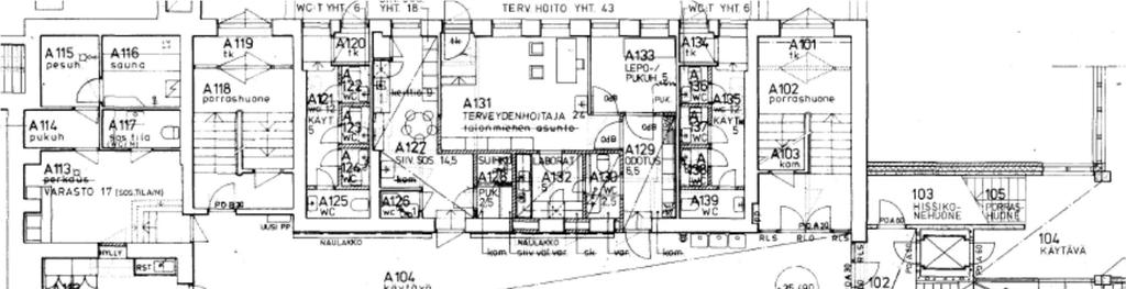 L E V O L A 16 1 =kosteusmittauspiste M1 =materiaalinäyte, mikrobit M4,5,6 11 10 Kosteusmittaustulokset.