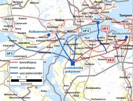 07070328EC 6 Pirkanmaan keskuspuhdistamohanke 3.2 Vaihtoehto 1 Keskuspuhdistamo sijoitetaan Pirkkalaan lentokentän pohjoispuolelle.