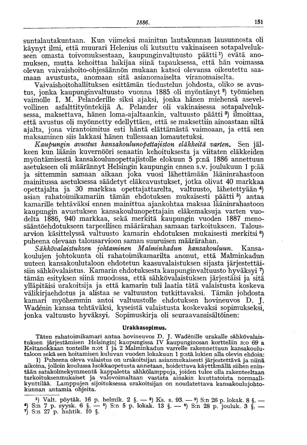 1886. 151 suntalautakuntaan.