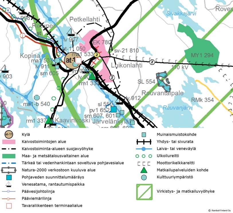 Kuva 3-1 Ote Pohjois-Savon maakuntakaavasta 2030, Luikonlahden kaivosalue EK 780. 3.4.2. Asema- ja yleiskaavat Yleiskaavan ohjaa yhdyskuntarakenteen, maankäytön sekä toimintojen yhteensovittamista.