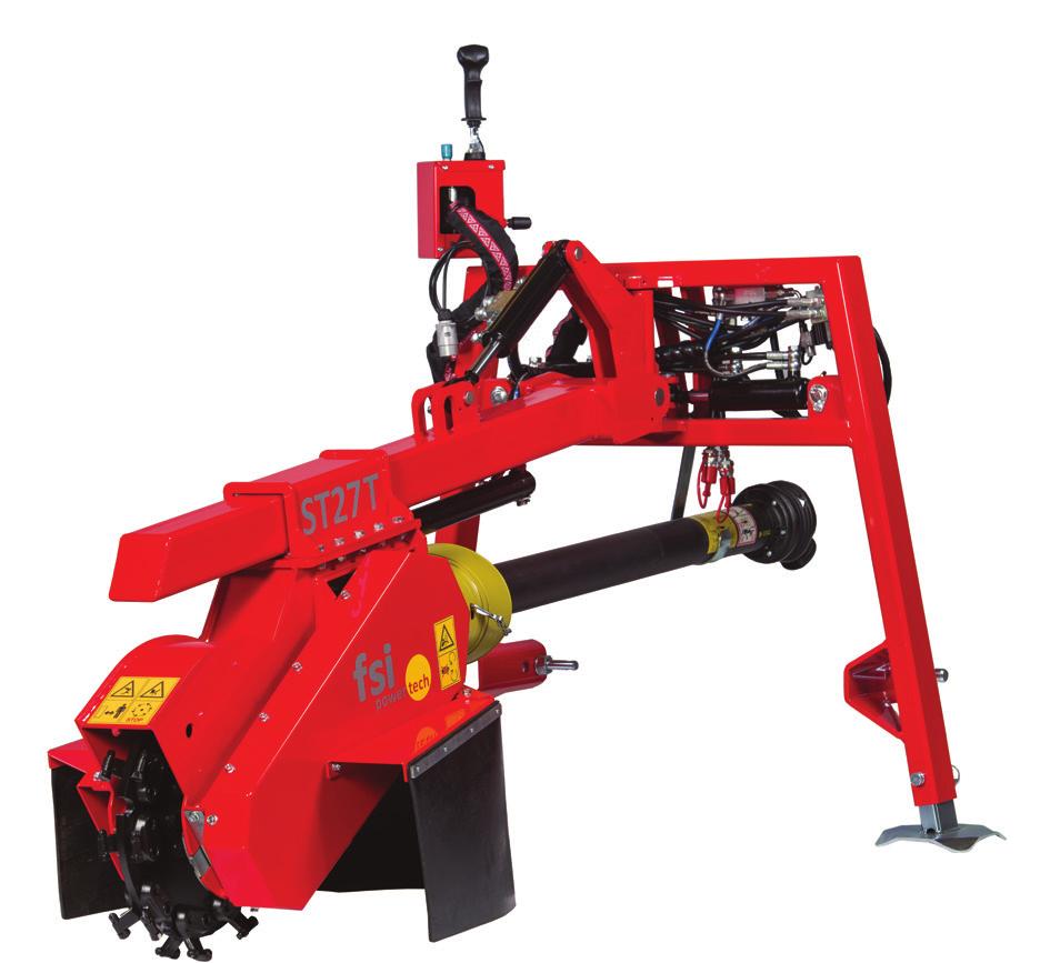 /paine Mitat P x L x K Halkaisija Hampaiden Ø/määrä Paino T25 19 41 KW/25 55 hv 35 l/min, 150 baarin paineella 1 750 x 1 000 x 1 100 mm Ø470 mm Ø20,5/18 240 kg g T27 27-60 kw/35-80 hv 35 l/min, 180