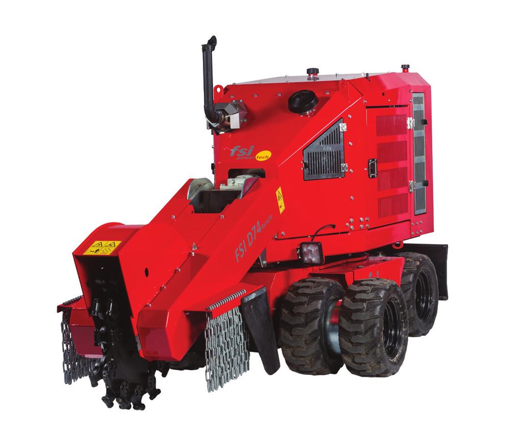 Jarrut Automaattiset Jyrsinterän halkaisija Ø720 mm Hampaiden halkaisija/määrä Ø28,5/28 Mitat P x L x K 3200 x 890 x 1510 mm Paino 1650 kg D74 REMOTE: Kantojyrsin, sis.