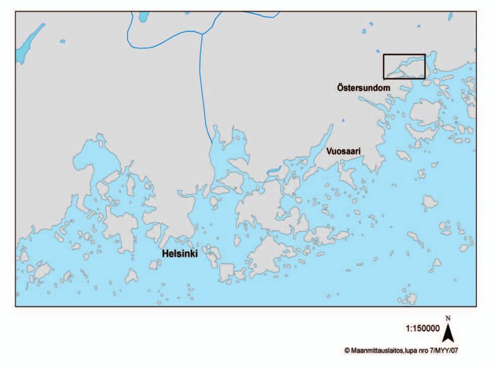 Kuva 1. Östersundomin sijainti Uudenmaan ympäristökeskus 2007 Kuva 2.