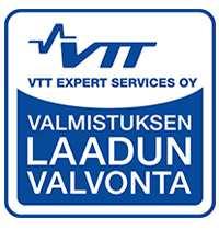 27 Kuva 6: Esimerkki "valmistuksen laadunvalvonta"-merkistä (VTT Expert Services Oy:n www-sivut) Ympäristöministeriön hyväksymät toimielimet, jotka voivat toimia laadunvalvonnan varmentajina liittyen