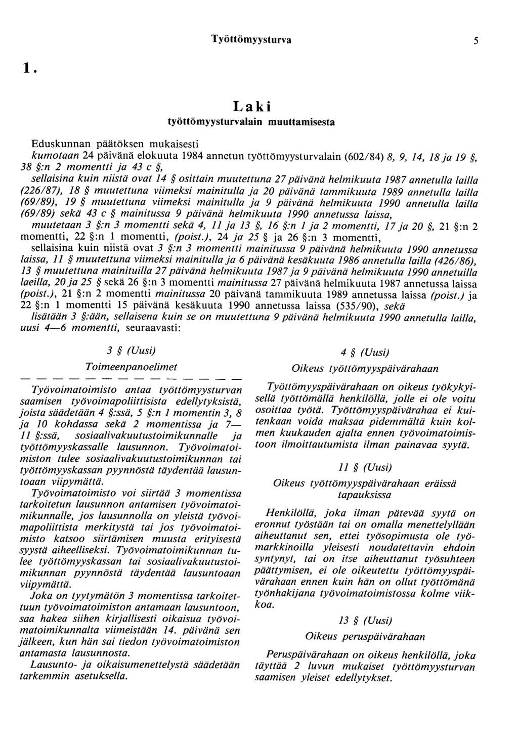 Työttömyysturva 5 1.