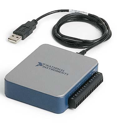 USB-Tiedonkeruu National Instruments USB-6001/6002/6003 8-analogista tuloa (2 lähtöä) 13-digitaalista tuloa/lähtöä Näytteenottotaajuus max.