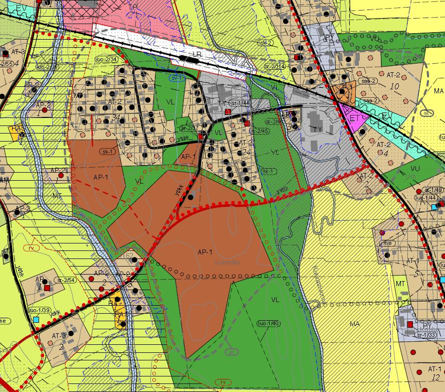 Osallistumis- ja arviointisuunnitelma 5(8) Alue on osayleiskaavassa Pientalovaltaista asuntoaluetta (AP-1), joka on tarkoitettu ympärivuotisten pientalojen rakentamiseen.