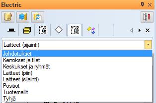 Kuva 7. Projektipuun ylävalikko Muokkaa projektia aukaisee Electric DB työkalun. Lisää useita dokumentteja projektiin aukaisee generointikansion, mistä generointi on suoritettu (kuva 8).