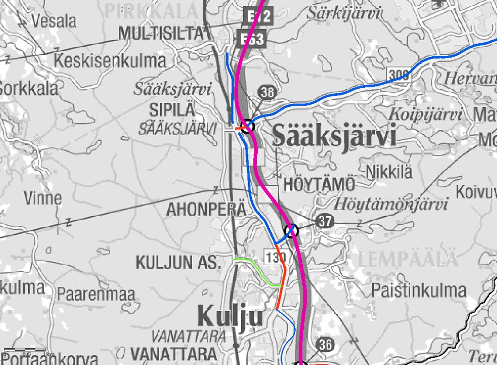 11 Kuva 3. Liikennemäärät (KVL) vuonna 2014 (lähde: Tierekisteri, Liikennevirasto).