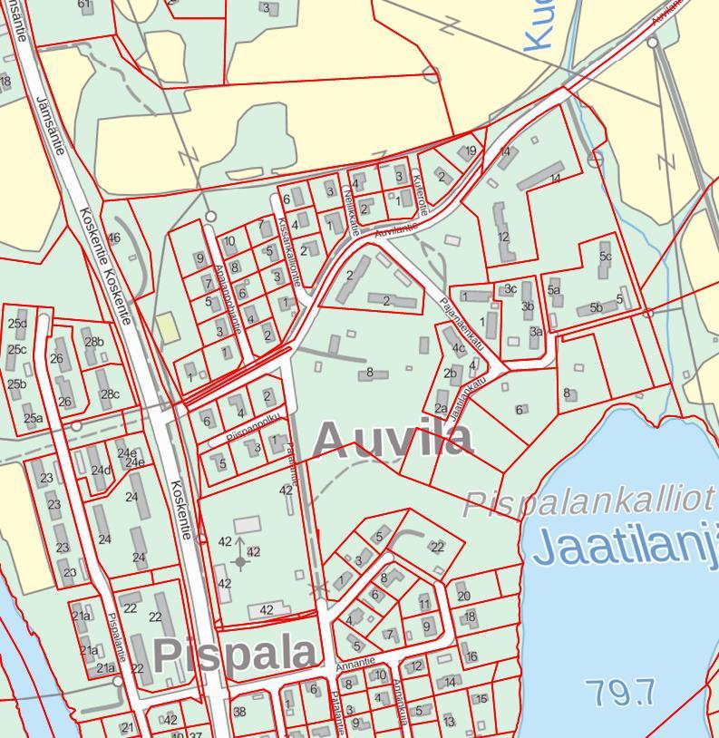 Kaava-alueen sijainti Kaava-alue sijaitsee Jämsän kaupungissa, Seppolan taajaman pohjoisosassa Auvilantien varressa. Kuva 2.