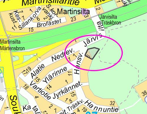 Kaupunkisuunnittelulautakunta 06.02.2013 Sivu 4 / 4 Martinsilta I Mårtensbro I, asemakaavan muutos, piirustusnumero 6752, käsittää osan korttelista 31068 31. kaupunginosassa (Kaitaa), alue 431602.