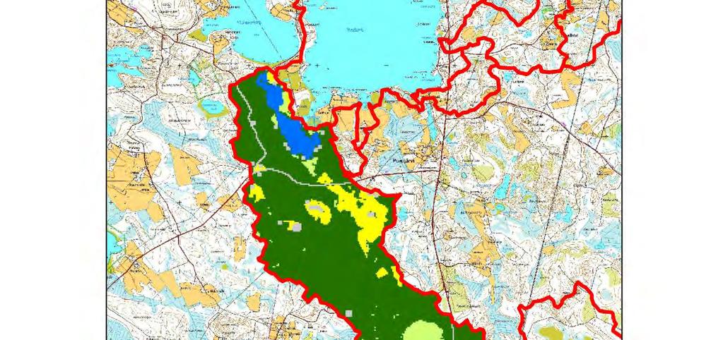 39 5.2.2 Kuolemanlamminjoki Kuva 9. Kuolemanlamminjoen valuma-alue Kuolemanlamminjoen osavaluma-alue sijaitsee Ristilahden lounais eteläpuolella.