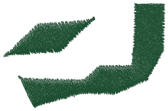 Brodeerauskuvioiden asettelu (Layout & Editing) Alueen ommelasetukset Käytettävissä olevat asetukset vaihtelevat valitun ommeltyypin mukaisesti.