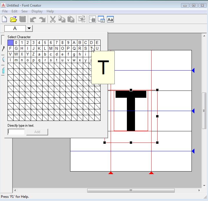 Font Creatorin perustoiminnot Jos kahvoja ei ole näkyvissä, napsauta kuvaa hiiren kakkospainikkeella ja valitse sitten Modify Template (Muokkaa taustakuvaa) näyttöön tulevasta valikosta.