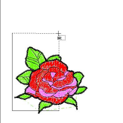 Brodeerauskuvioiden asettelu (Layout & Editing) Pistokuvion osien erottelu 1. Napsauta työkalujen -painiketta. Tätä työkalua voi käyttää vain pistotietoihin.