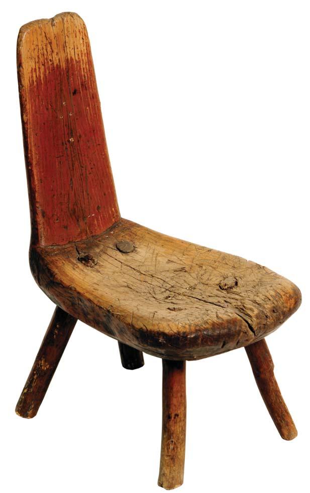 1 2 Selkälautatuoli Kokemäki, 1800-luku Kuusi Satakunnan Museon kokoelmat (3960) Vanhinta tuolityyppiä edustaa ns. selkälauta- eli juurakko tuoli.