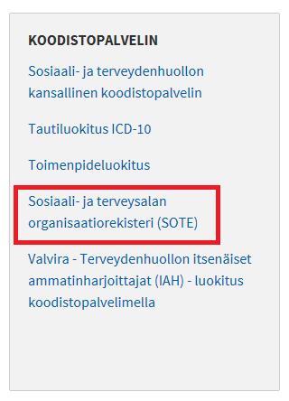 TOIMINTAOHJE 1(7) ORGANISAATIO- JA AMMATINHARJOITTAJATIETOJEN TARKASTAMINEN KANSALLISELTA KOODISTOPALVELIMELTA 1.