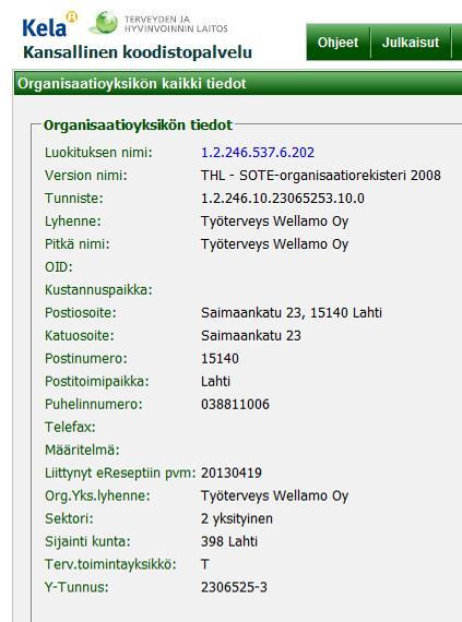 TOIMINTAOHJE 6(7) Jos huomaat tiedoissa korjattavaa (esim.