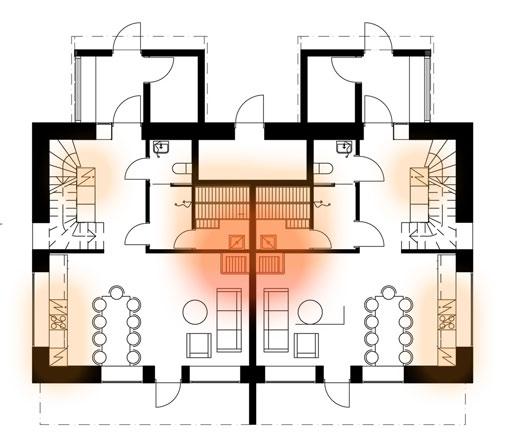 117 6. SISÄISET LÄMPÖKUORMAT JA TULISIJA Sisäisten lämpökuormien merkitys kasvaa, mitä energiatehokkaammasta rakennuksesta on kyse.